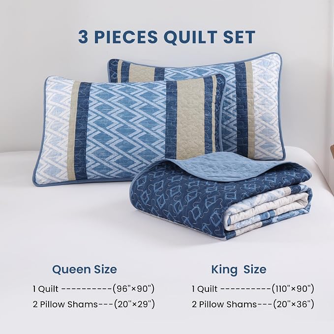 Dinjoy Boho Quilt Sets, Coverlet Bed Sets - Image 7