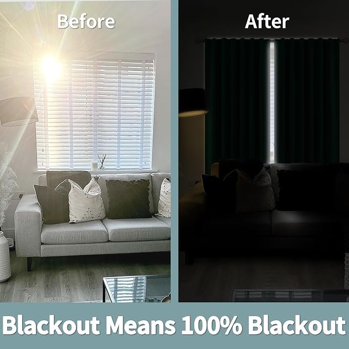 BGment 100% Thermal Insulated Blackout Curtains 63 Inches Long - Image 5