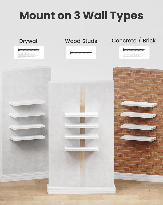 Amada Paulownia Wood Floating Shelves - Image 6
