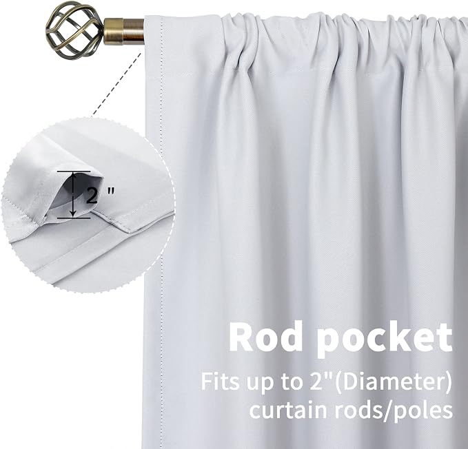 BGment Room Darkening Curtains 40 Inches Length - Image 4