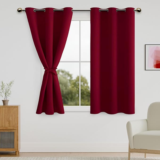 DWCN Blackout Curtains with Tiebacks by DWCN