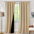 BGment Beige Blackout Curtains for Living Room 108 Inch Length 2 Panels | by BGment
