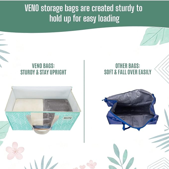 VENO Moving Bags, Wide Open Top, 6 Pack | Moving boxes Alternative, Heavy Duty - Image 6