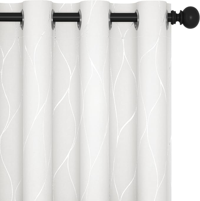 Deconovo Curtains for Living Room, Pattern Blackout Curtains 84 Inches Long | by Unknown