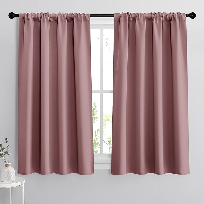 RYB HOME Small Window Curtains 45 inches Length by RYBHOME