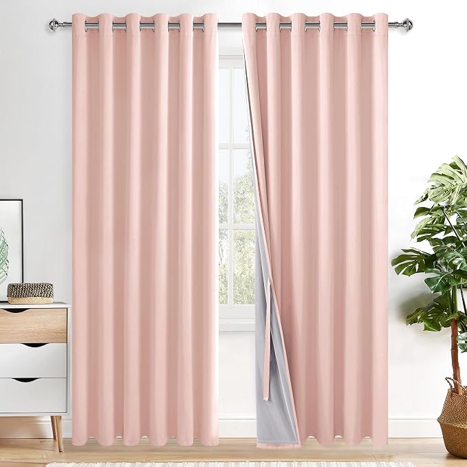 XWZO 100% Blackout Curtains 2 Panels by XWZO