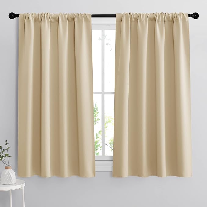 RYB HOME Small Window Curtains 45 inches Length by RYBHOME