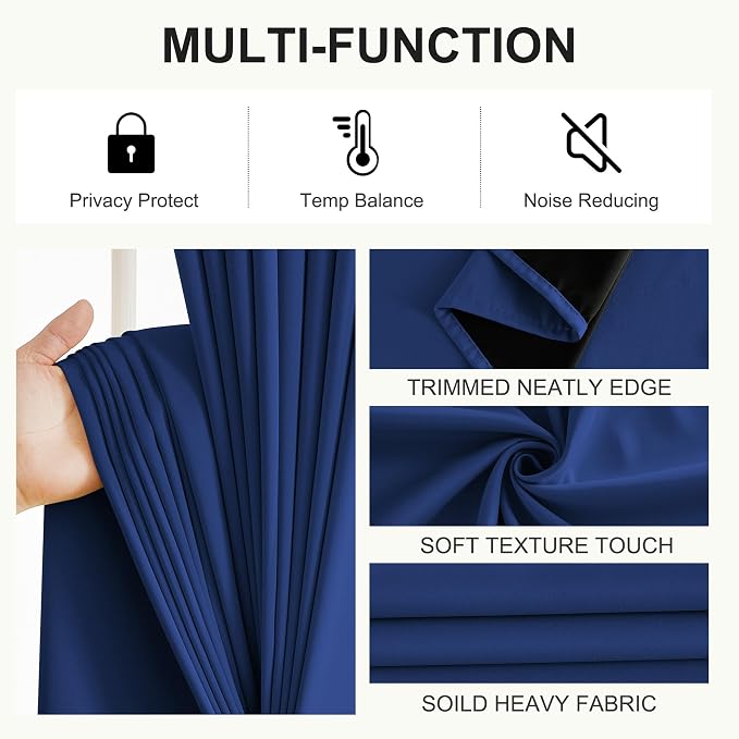 NICETOWN 100% Blackout Curtains 84 Inches Long - Image 6