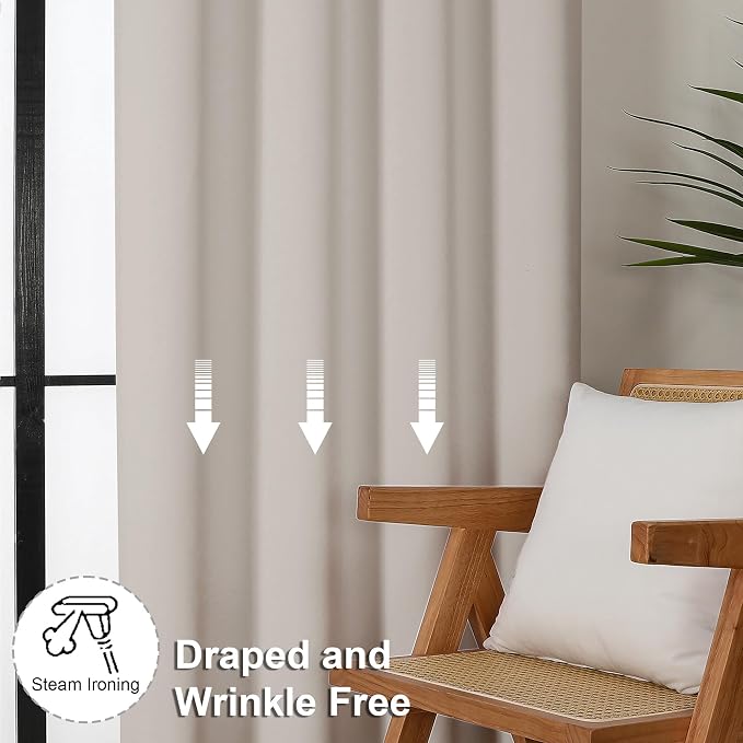 Simplebrand Natural Blackout Curtains - Image 7