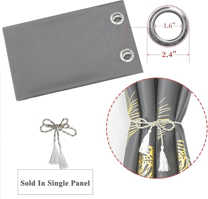 Sliding Glass Door Curtain 80W x 84L Inch Thermal Insulated Blackout Curtain 84 - Image 7