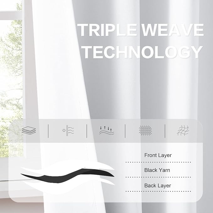 Extra Long Curtains 132 Inch Length, 52 x 132 Inch, 2 Panels | Vertical 11 ft - Image 4