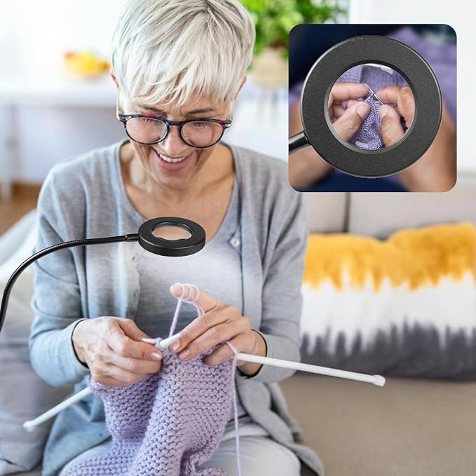 LALISU Clip on Lamp, 5X Magnifying Glass - Image 6