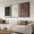 3D Textured Framed Abstract Wall Art, 3 Piece Modern Paintings Artwork by Cuspin