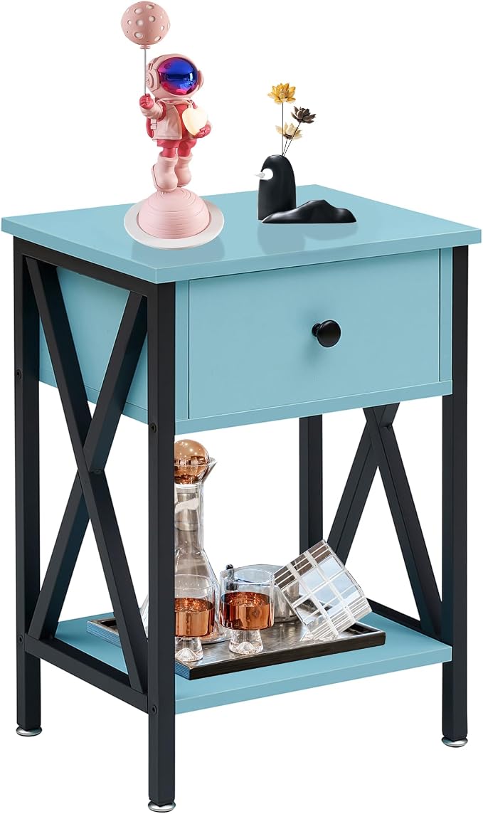 VECELO Nightstand, Modern Bedside End Table, Night Stand by VECELO