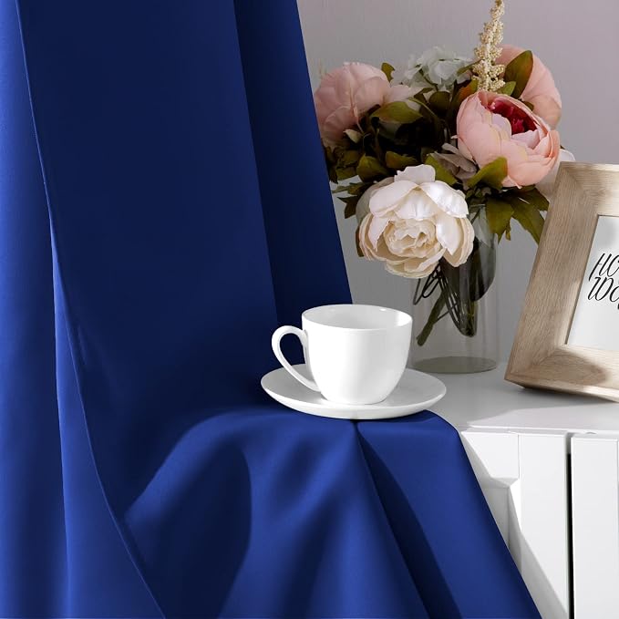 HOMEIDEAS Blackout Curtains for Bedroom 52 X 84 Inch Long 2 Panels Set Royal - Image 7