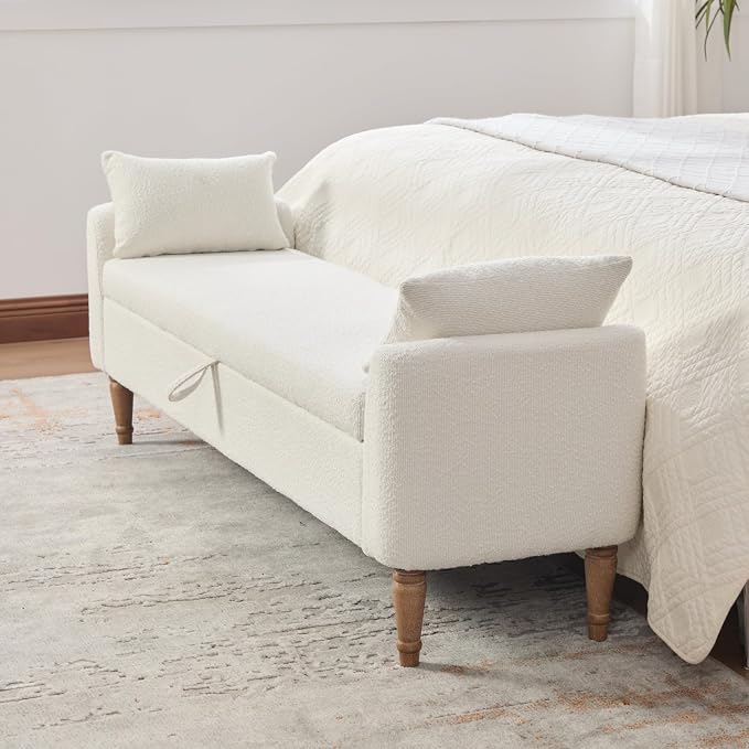 66" End of Bed Storage Bench for Bedroom - Image 8