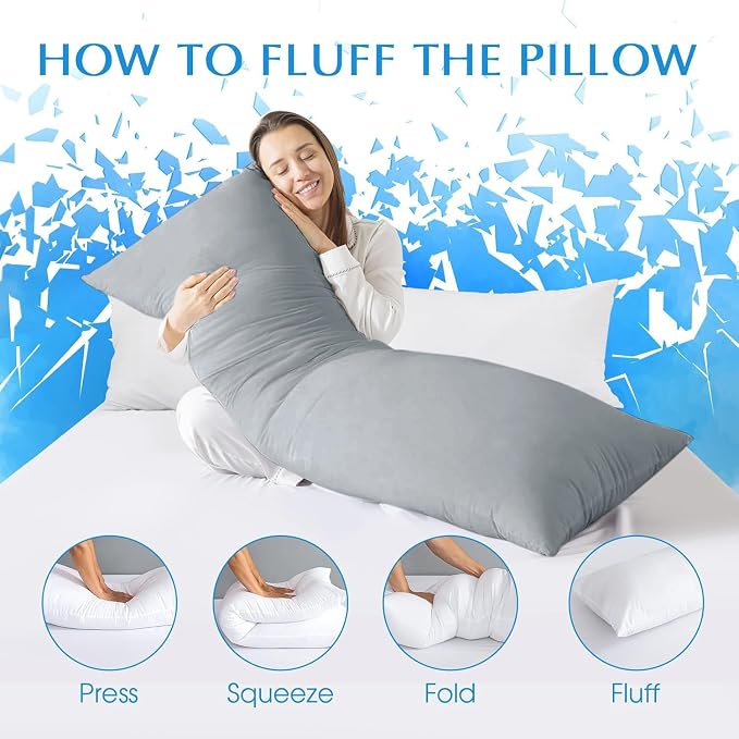 SHOUREN Large Body Pillow, Long Bed Pillow - Image 6