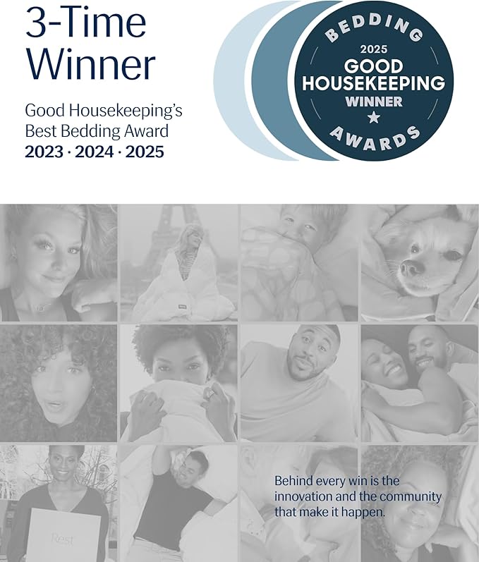 REST® Evercool® Cooling Comforter, King/Cali King, Blanket for Hot Sleepers, All Season Bedding for Night Sweats, Breathable Lightweight Duvet, 106x90 Inches, Cool Gray