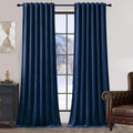 90 Inch Navy Blue Velvet Curtains by AUSSPVOCT