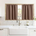 RYB HOME Cafe Blackout Curtains 24 inch Length by RYBHOME