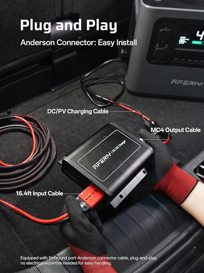 AFERIY 3840Wh 3600W Portable Power Station + DC600 580W Alternator Charger, Solar Generator Bundle for Home Backup, Camping, RV Trips (Items Shipped Separately)