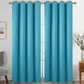 Diraysid Teal Grommet Blackout Curtains by Diraysid%2C+refresh+your+life