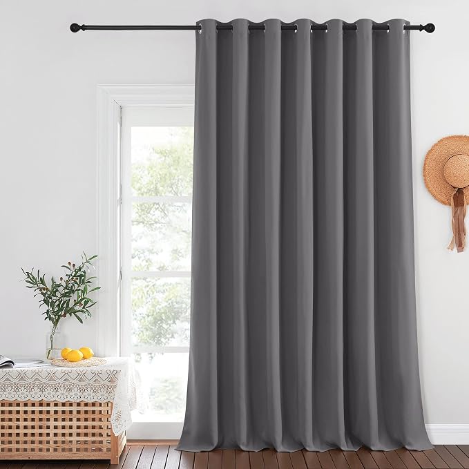 NICETOWN Sliding Glass Door Curtain Extra Long 132 inches Long, Grommet Thermal by NICETOWN