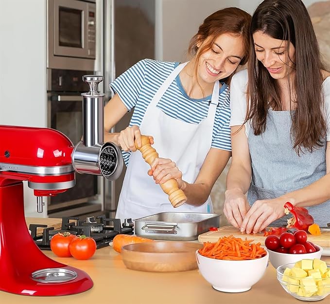 Stainless Steel Slicer Shredder Attachment for KitchenAid Mixer, Cheese Grater Attachment, Food Slicer for KitchenAid Mixer, Accessories for Kitchen aid