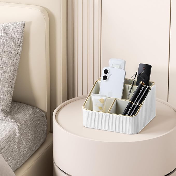 Small Remote Control Holder Bedside Nightstand Organizer Desk Caddy | 4 - Image 5