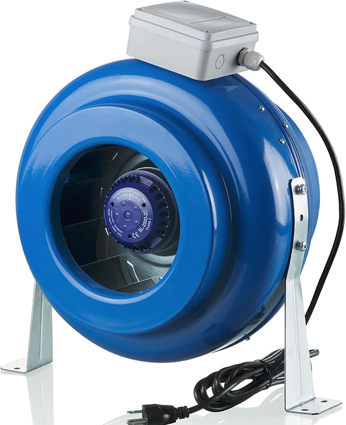 VENTS-US VKM 305-12" Inline Duct Fan with Metal Casing (740 CFM) Boosts Airflow Through Long or Complex Duct Runs