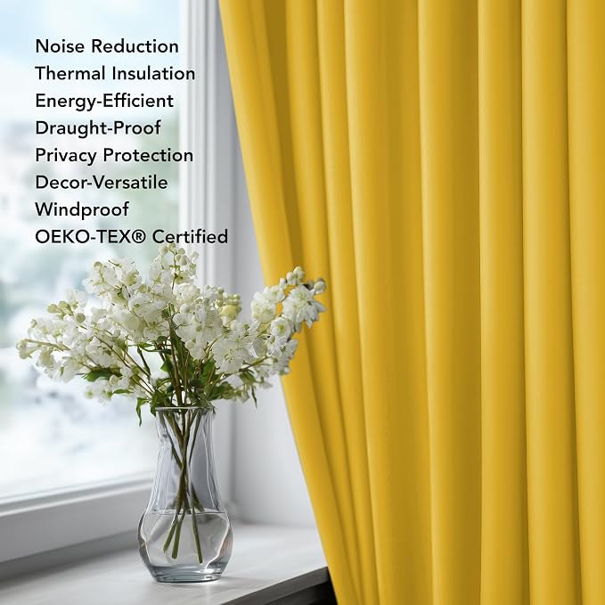 Deconovo Rod Pocket and Back Tab Blackout Curtains - Image 4
