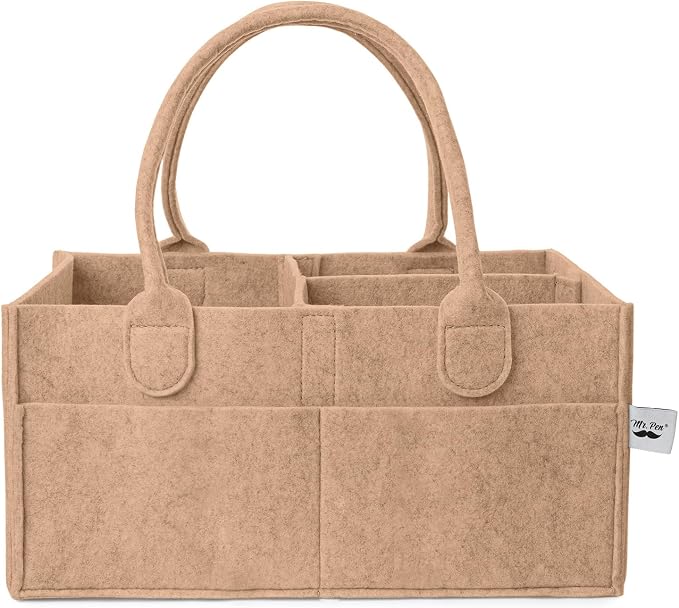 Mr. Pen- Baby Diaper Caddy Organizer, Earthy Clay | Nursery Storage Bin and Car by MrPen