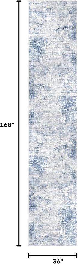 Abstract Runner Rug 3x14 Ft Washable Runners - Image 2