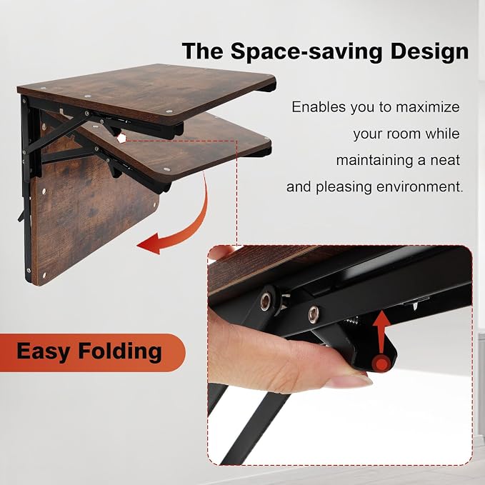 Folding Shelf Wall Mounted, 16.5inches Floating Desk - Image 5
