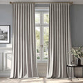 MIULEE Silver Gray Velvet Pinch Pleat Blackout Curtains W52 X L84 Inches | 2 by MIULEE