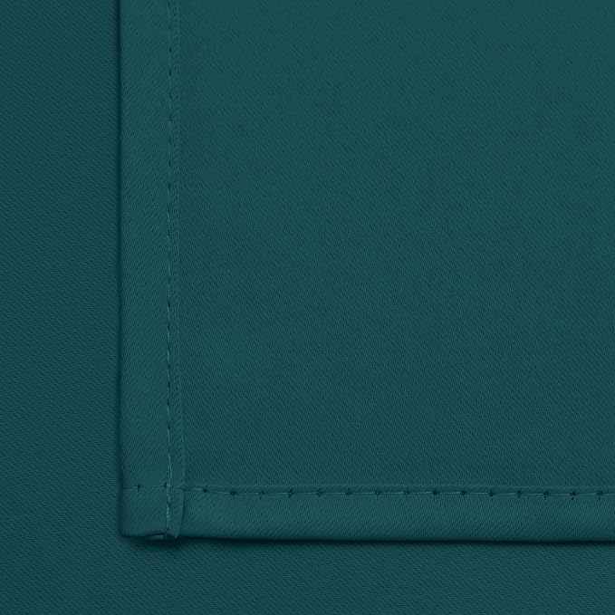 Yakamok Blackout Curtains 38x84 inch Dark Teal Thermal Drapes-Bedroom | 2 panels - Image 5