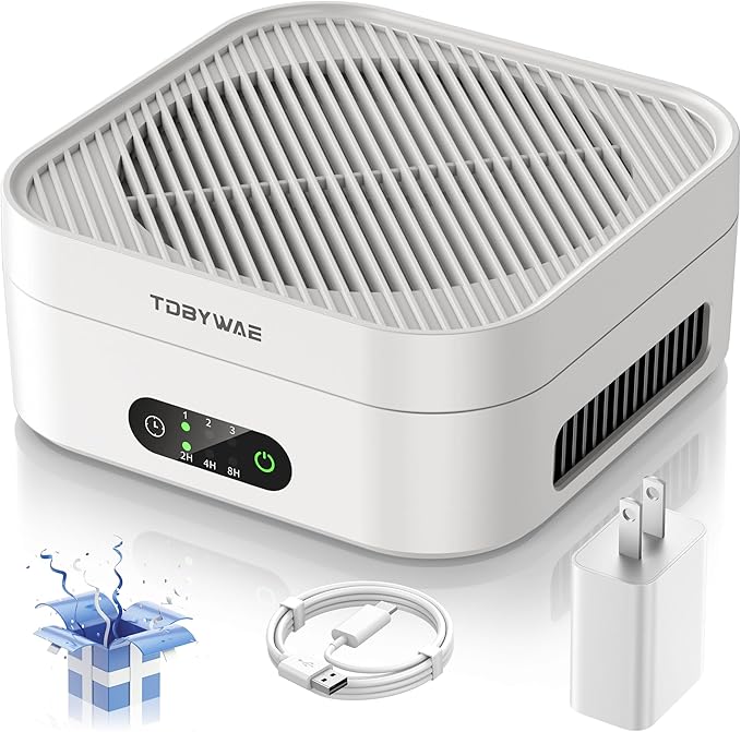 TDBYWAE Air Purifiers for Home Bedroom Up to 600 ft², True HEPA Air Purifier for Pets Dust Dander Pollen Odor Smoke, Portable Car Air Purifier for Travel