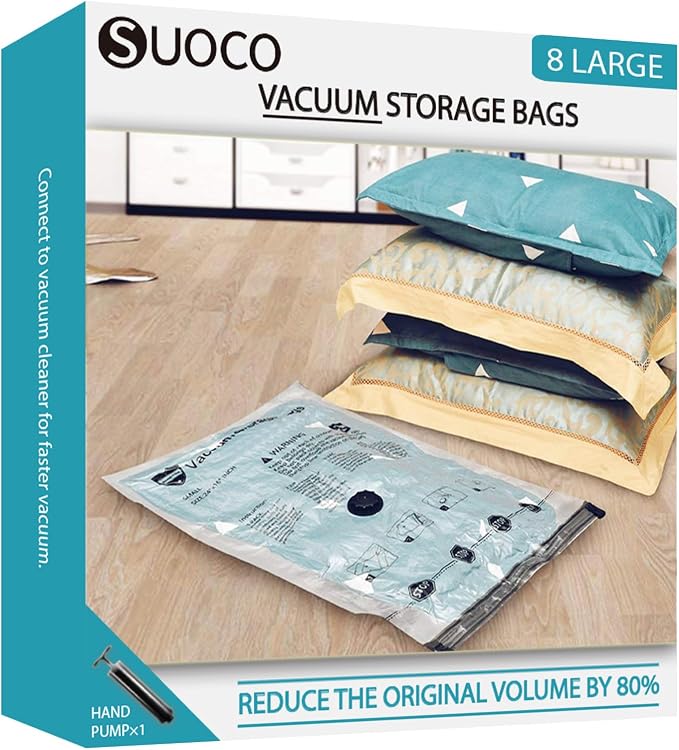 Vacuum Storage Bags, Compression Packing Space Saver Seal Bags by SUOCO