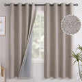YoungsTex Burlap Taupe Linen Blackout Curtains 72 Inches Length by YoungsTex