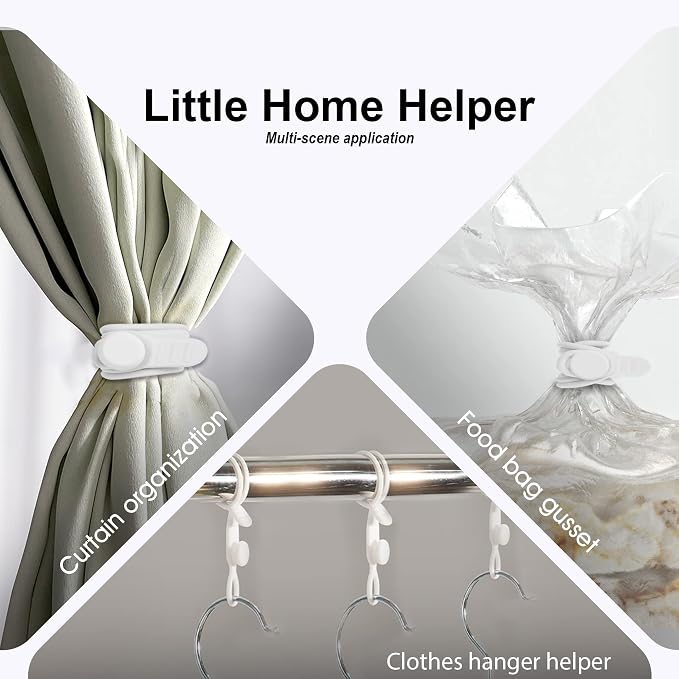 Silicone Cable Ties, Cord Organizer Cable Management, 2Sizes-White | Reusable - Image 4