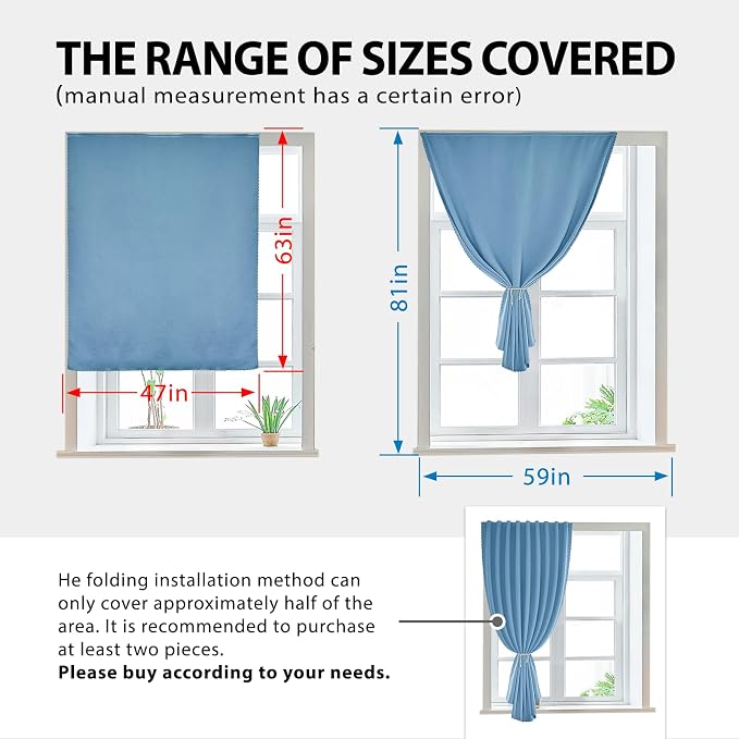 JILRON Magic Tape Stick on Portable Curtains - Image 3