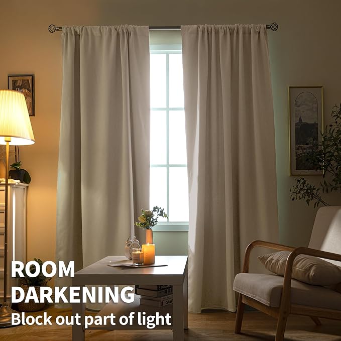 BGment 48 Inch Length Blackout Curtains - Image 2