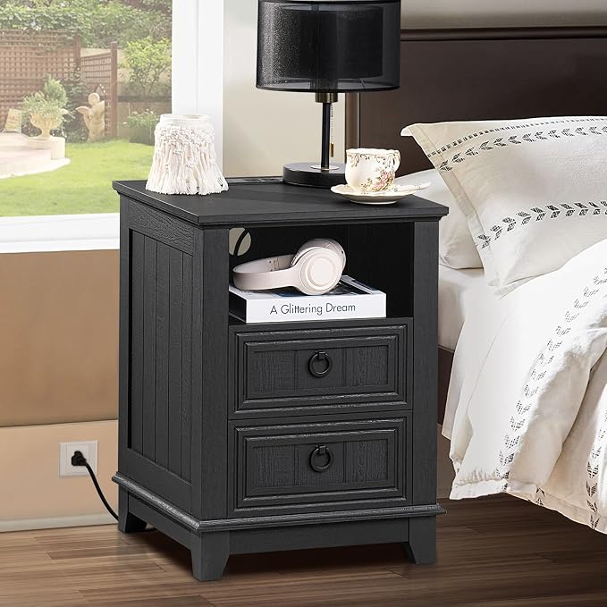 Joaxswe 18" Farmhouse Nightstand - Image 8