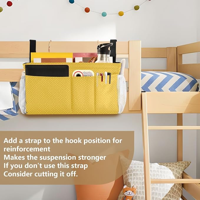 Bedside Caddy Hanging Bunk Bed Caddy Bed Organizer Hanging Pocket - Image 6