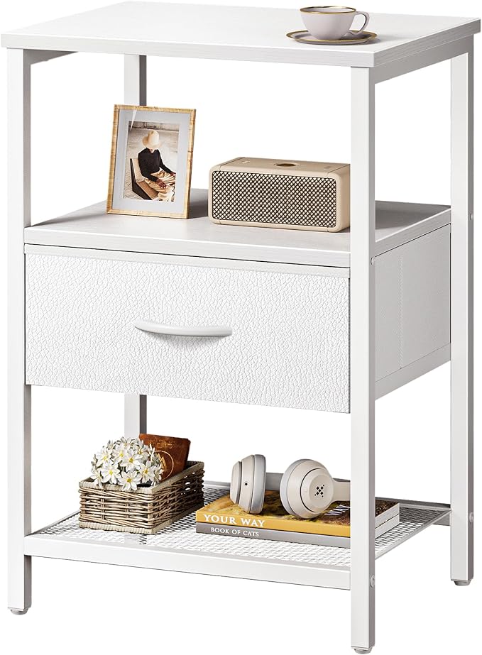 Huuger Night Stand with 2 Drawers, Bed Side Table with Open Shelf | Bedroom by Huuger
