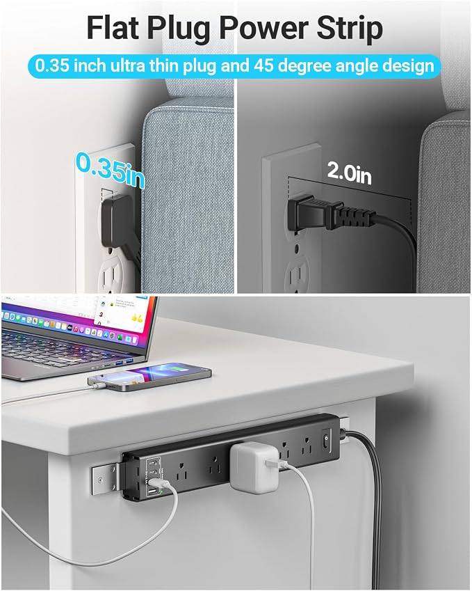 360° Mountable Surge Protector Power Strip - Image 3
