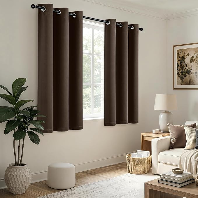 Chocolate Brown Blackout Curtains - Image 6