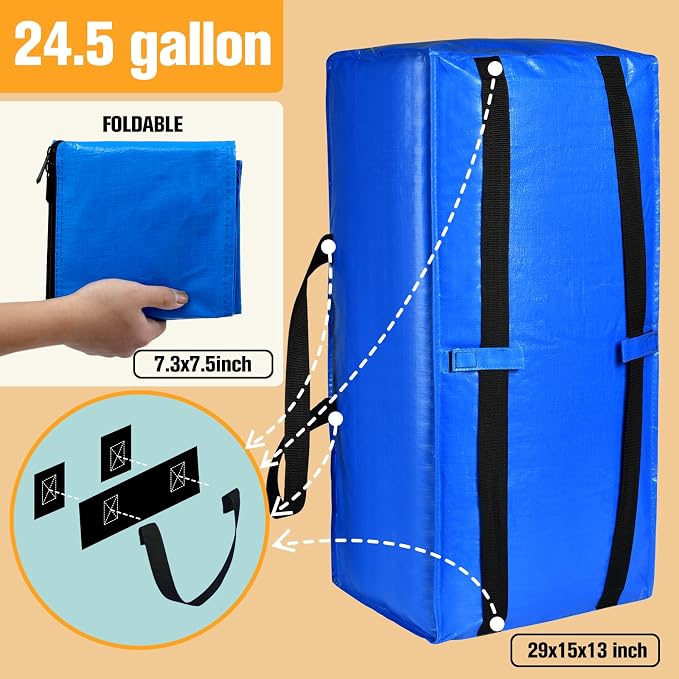 Heavy Duty Blue Moving Bags - Image 2