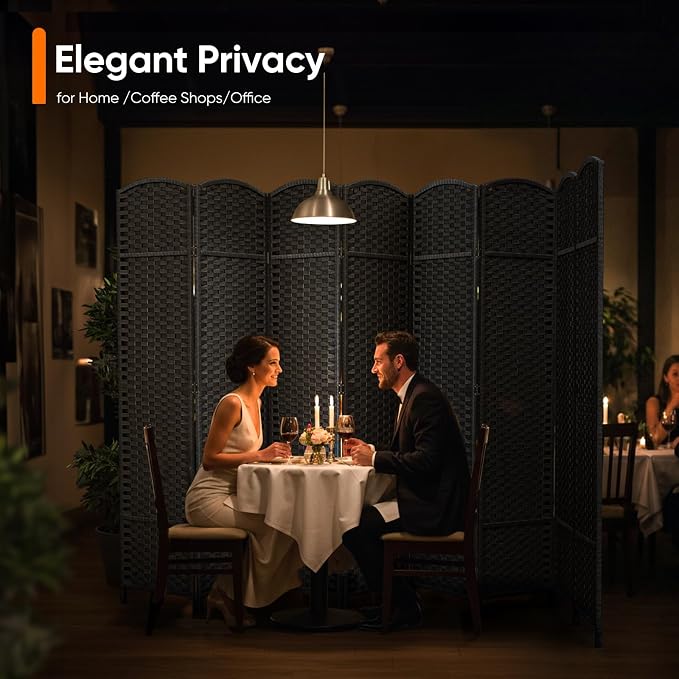 Outdoor Privacy Screen 8-Panel Folding Room Divider Space Partition | 67"H - Image 9