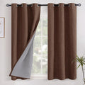 YoungsTex Brown Linen Blackout Curtains 48 Inches Long by YoungsTex